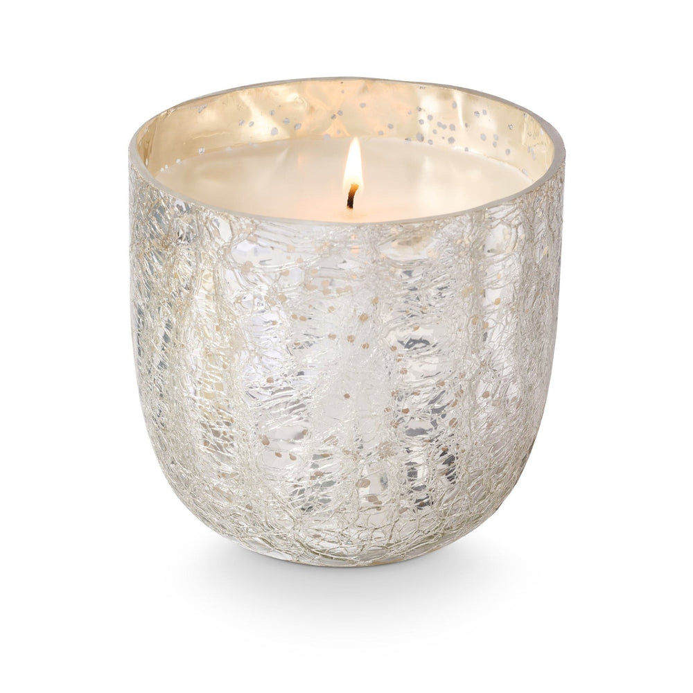 Balsam & Cedar Large Boxed Crackle Glass Candle - Something Splendid Co.