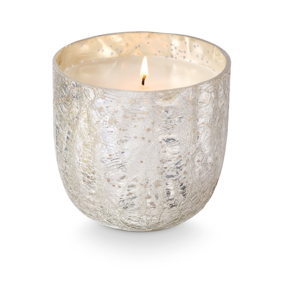 Balsam & Cedar Large Boxed Crackle Glass Candle - Something Splendid Co.