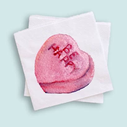 Be Happy Watercolor Cocktail Napkins - Something Splendid Co.