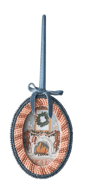 Beaded Photo Frame Ornament with Velvet Bow, 2 Styles - Something Splendid Co.