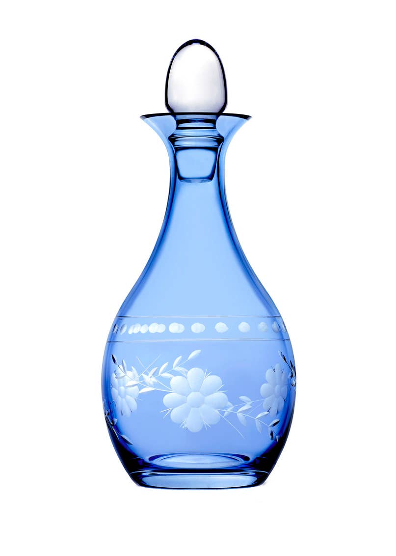 Belle Fleur Decanter Blue - Something Splendid Co.