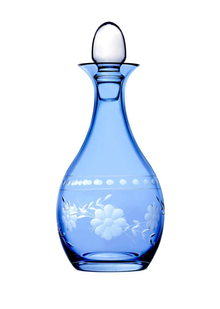 Belle Fleur Decanter Blue - Something Splendid Co.