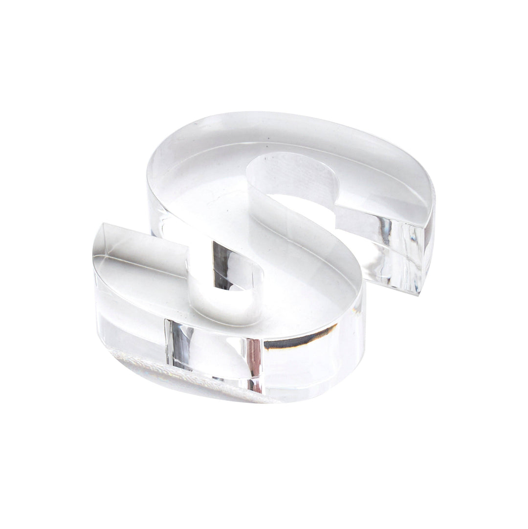 Clear S Acrylic Napkin Weight