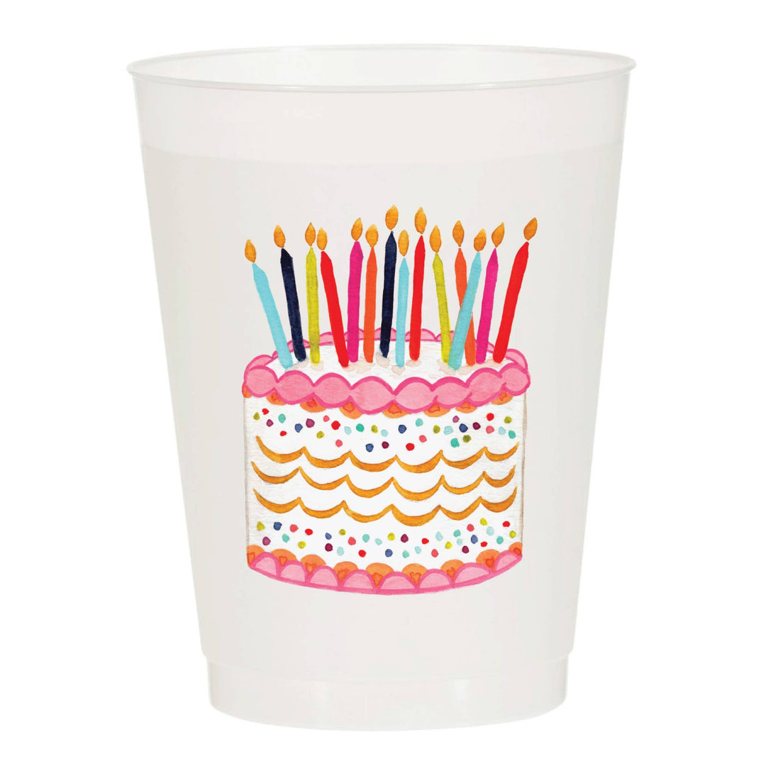 Birthday Cake Watercolor Cups - Something Splendid Co.