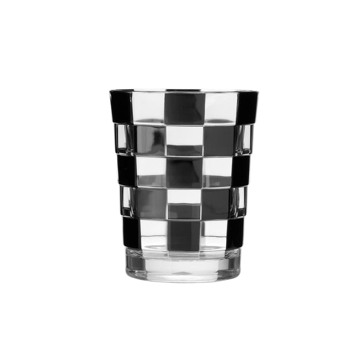 Black Check Acrylic Double Old Fashion - Something Splendid Co.