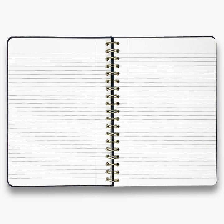 Black Linen Spiral Note to Self Journal - Something Splendid Co.