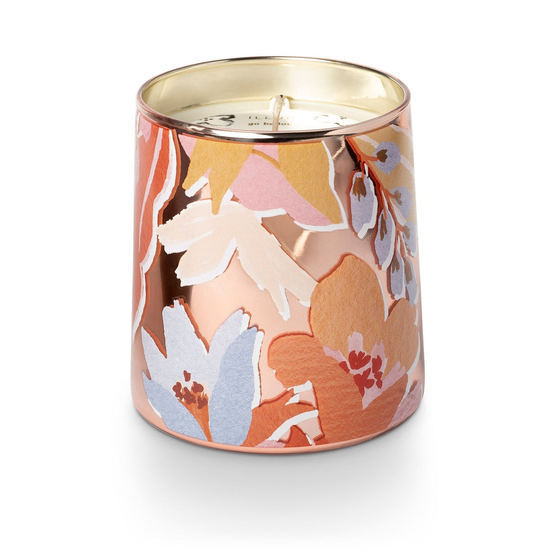 Blood Orange Dahlia Pearl Glass Candle - Something Splendid Co.
