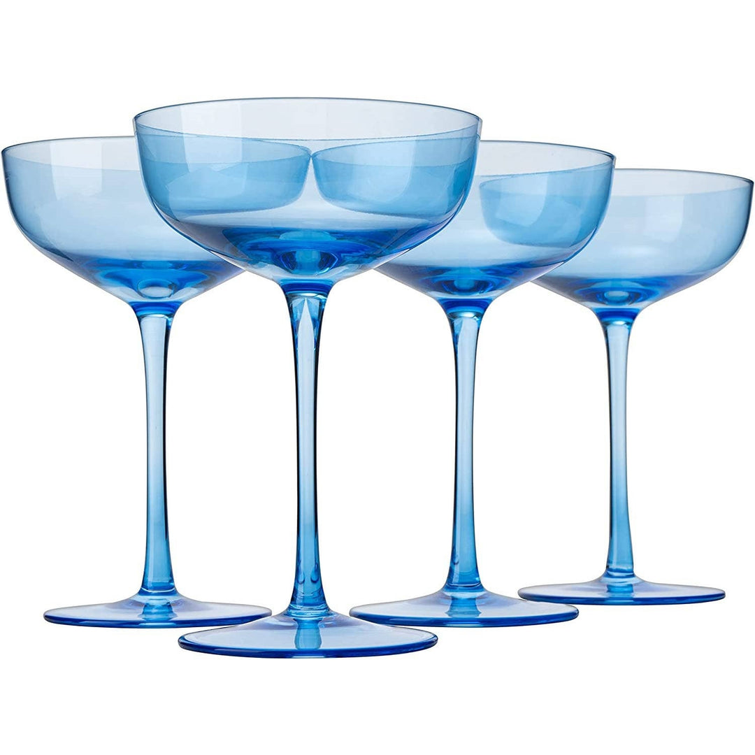 Blue Colored Coupe Glass | 7oz - Something Splendid Co.