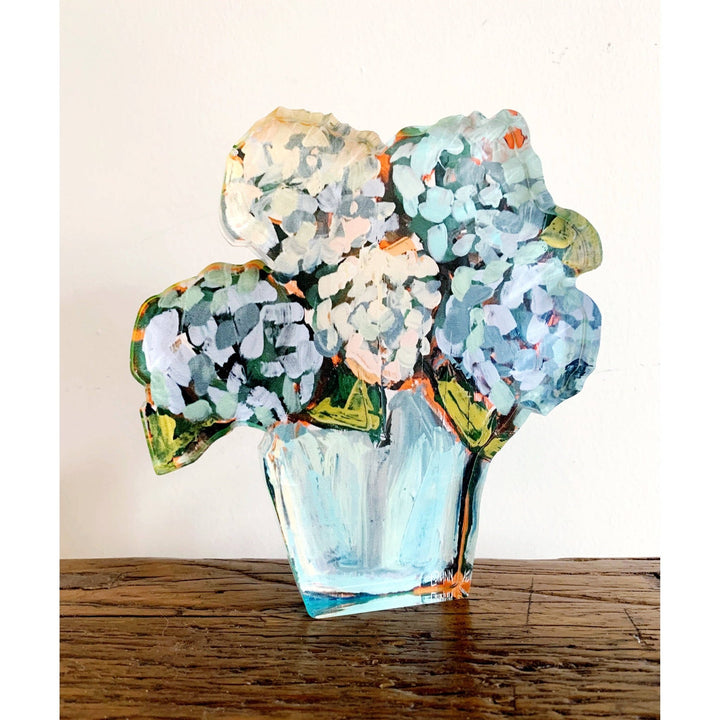 Blue Hydrangea Acrylic Bloom Block LARGE - Something Splendid Co.