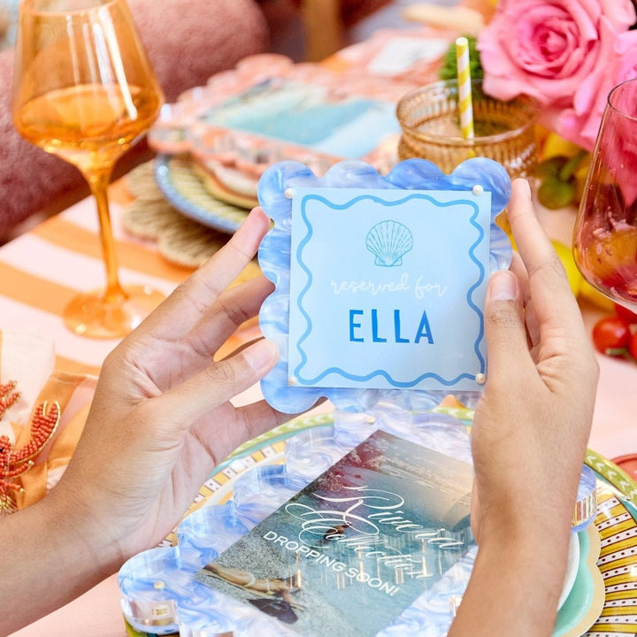 Blue Marbled Mini Acrylic Picture Frame - Something Splendid Co.