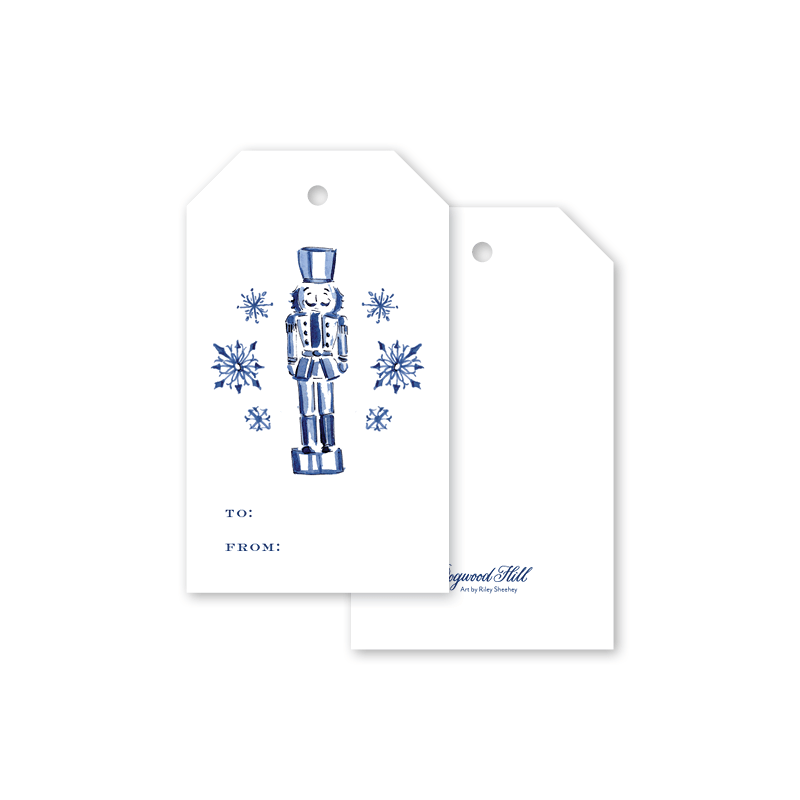 Blue Nutcracker Gift Tags - Something Splendid Co.