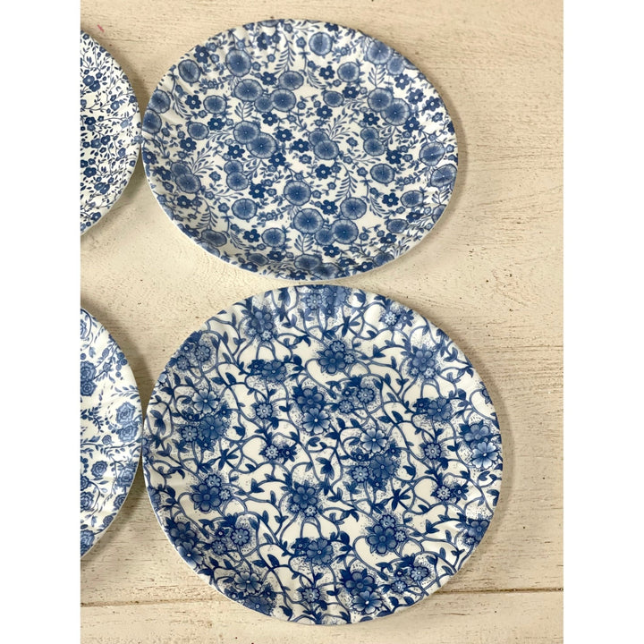 Blue & White Floral Melamine Plates - Something Splendid Co.