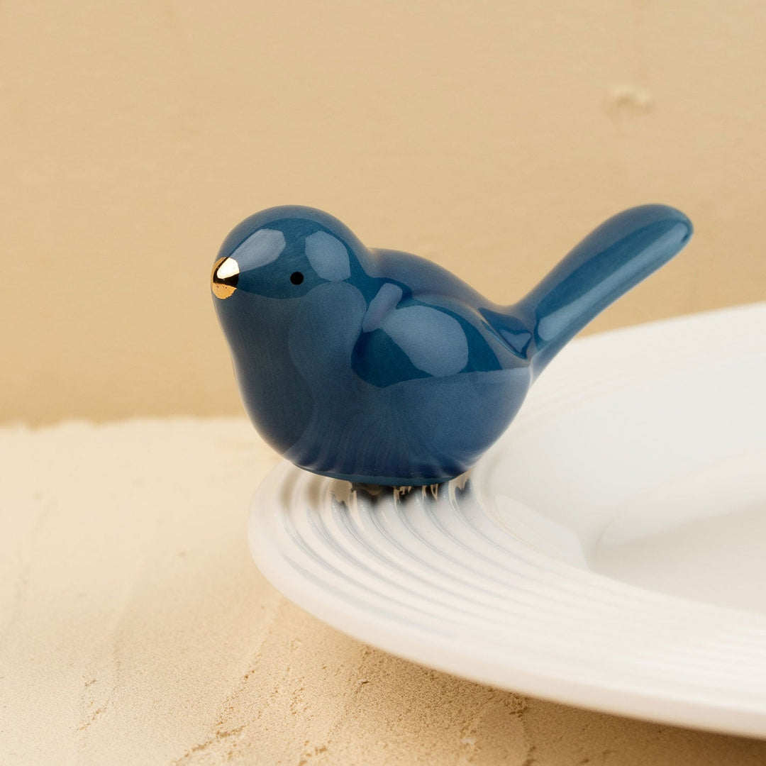 Bluebird of Happiness Mini by Nora Fleming — hand-painted ceramic mini topper for a Nora Fleming base