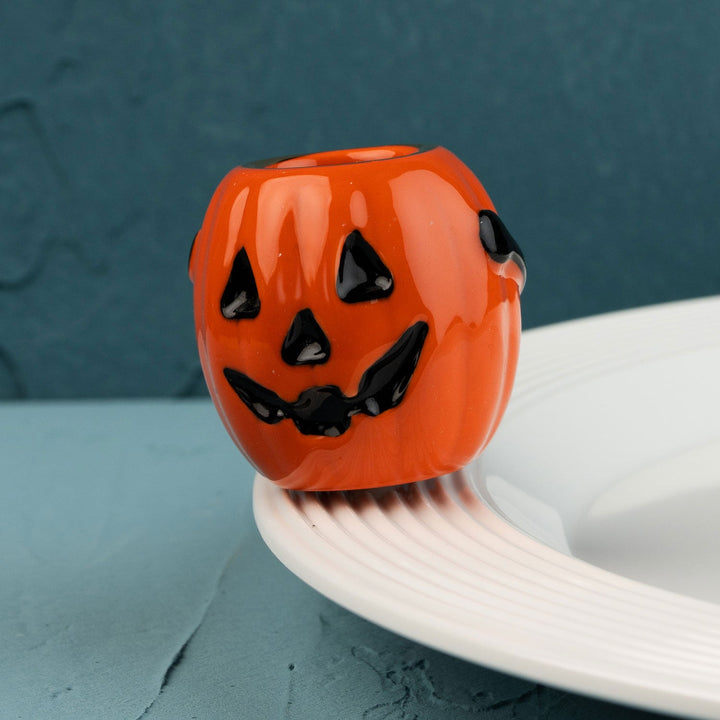 Boo Bucket Mini by Nora Fleming — hand-painted ceramic jack-o'-lantern candy bucket (alternate view)