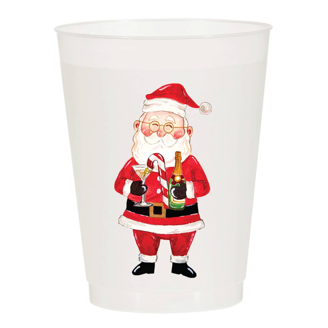 Boozy Santa Frosted Cups - Christmas - Something Splendid Co.