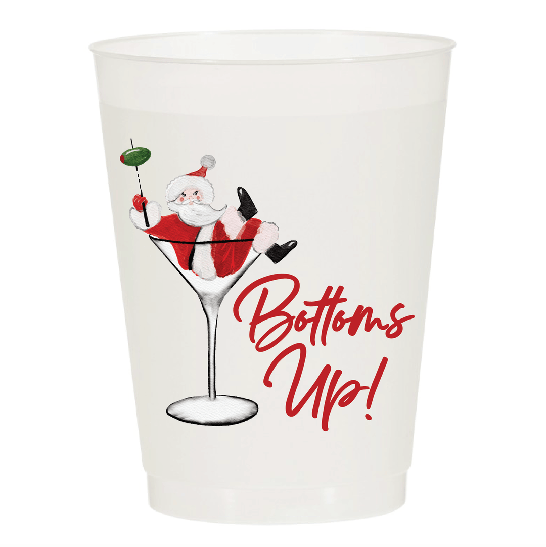 Bottoms up Frosted Cups - Christmas - Something Splendid Co.