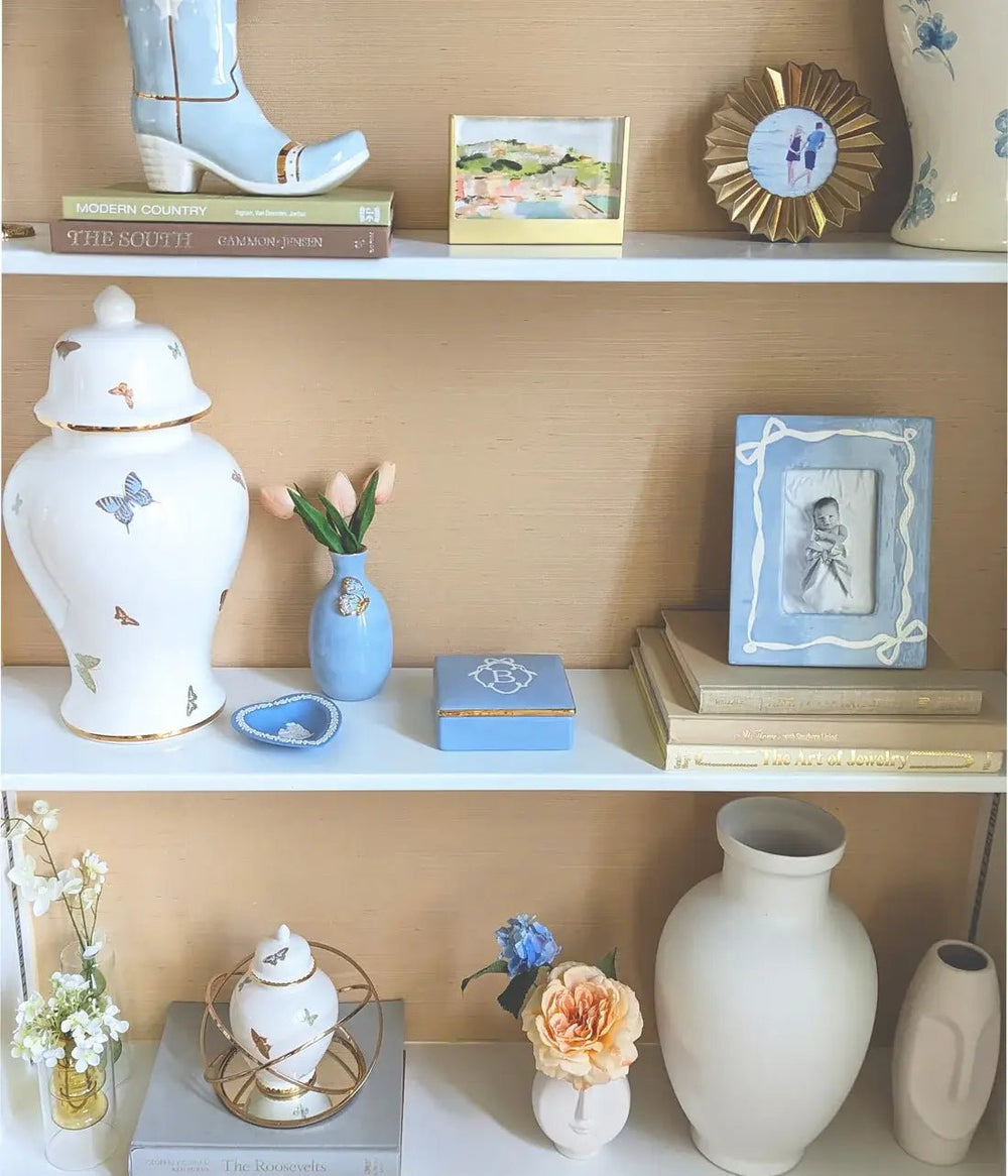 Bow Photo Frame: Hydrangea Light Blue - Something Splendid Co.