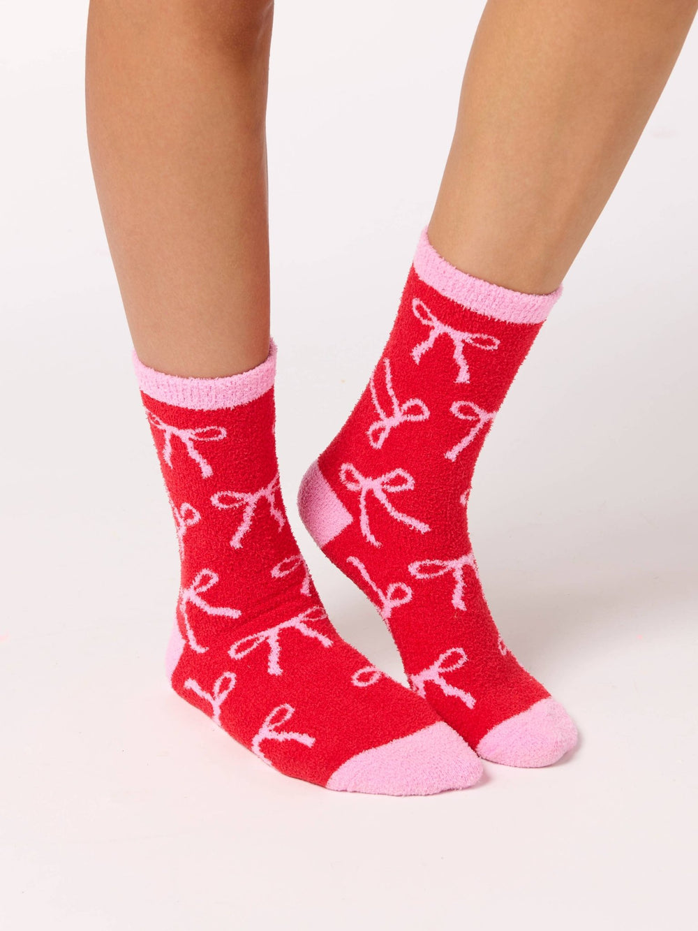 BOW SOCKS,RED - Something Splendid Co.
