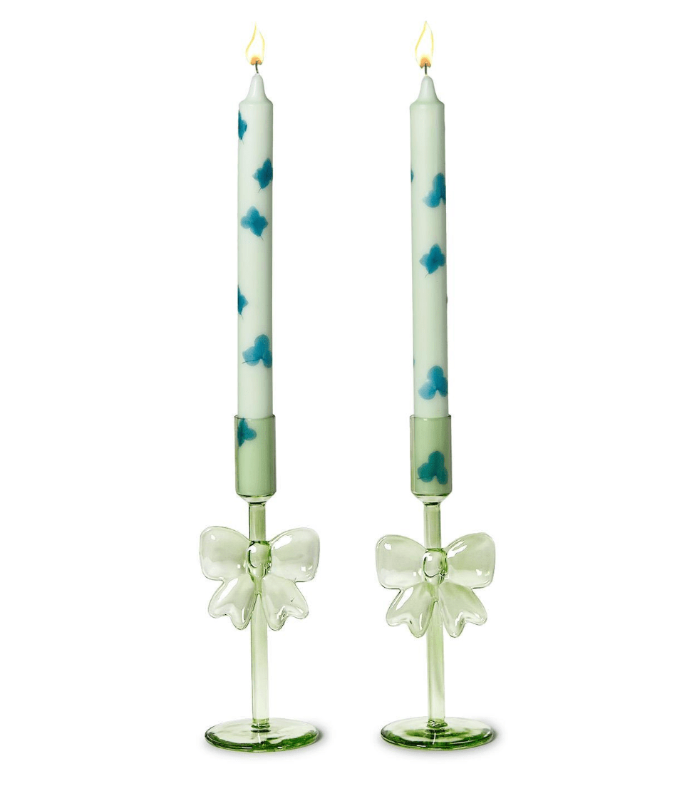 Bows Set of 2 Taper Candleholders - Something Splendid Co.