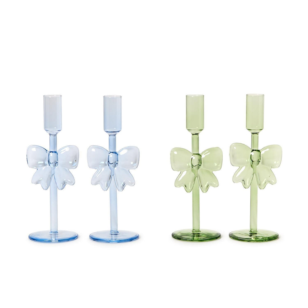 Bows Set of 2 Taper Candleholders - Something Splendid Co.