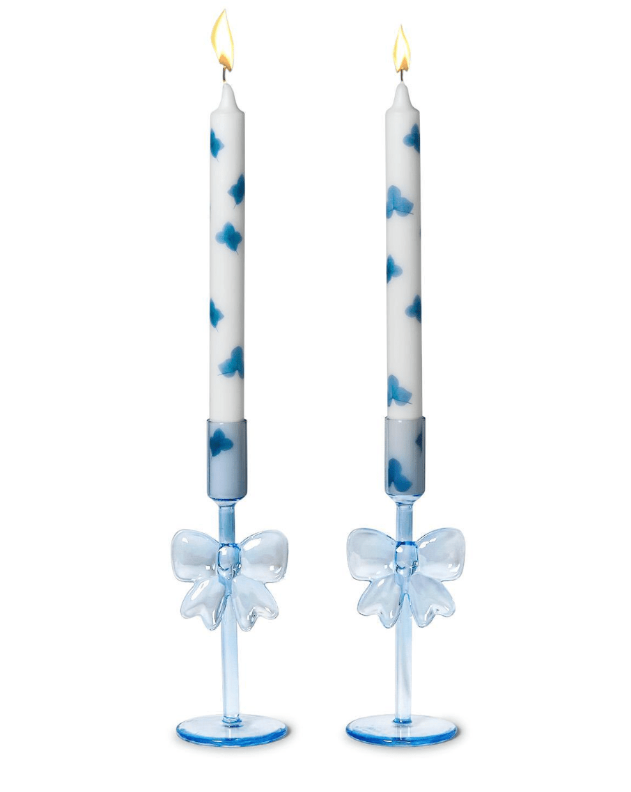 Bows Set of 2 Taper Candleholders - Something Splendid Co.