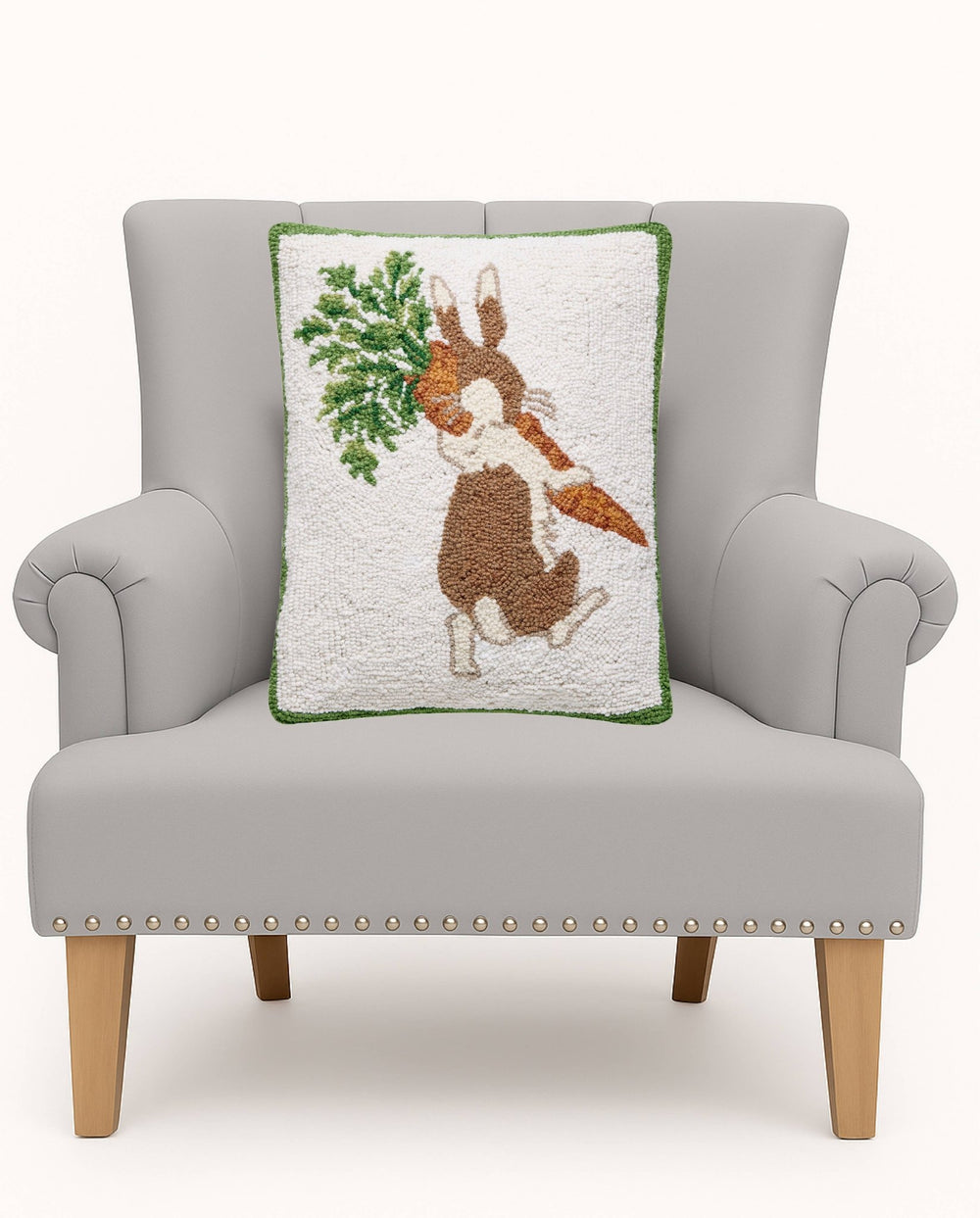 Bunny Carrot Hook Pillow - Mary Lake Thompson - Something Splendid Co.