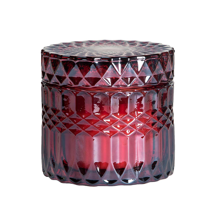 Holiday Spiced Toddy Shimmer Candle 8oz  (Cranberry red)