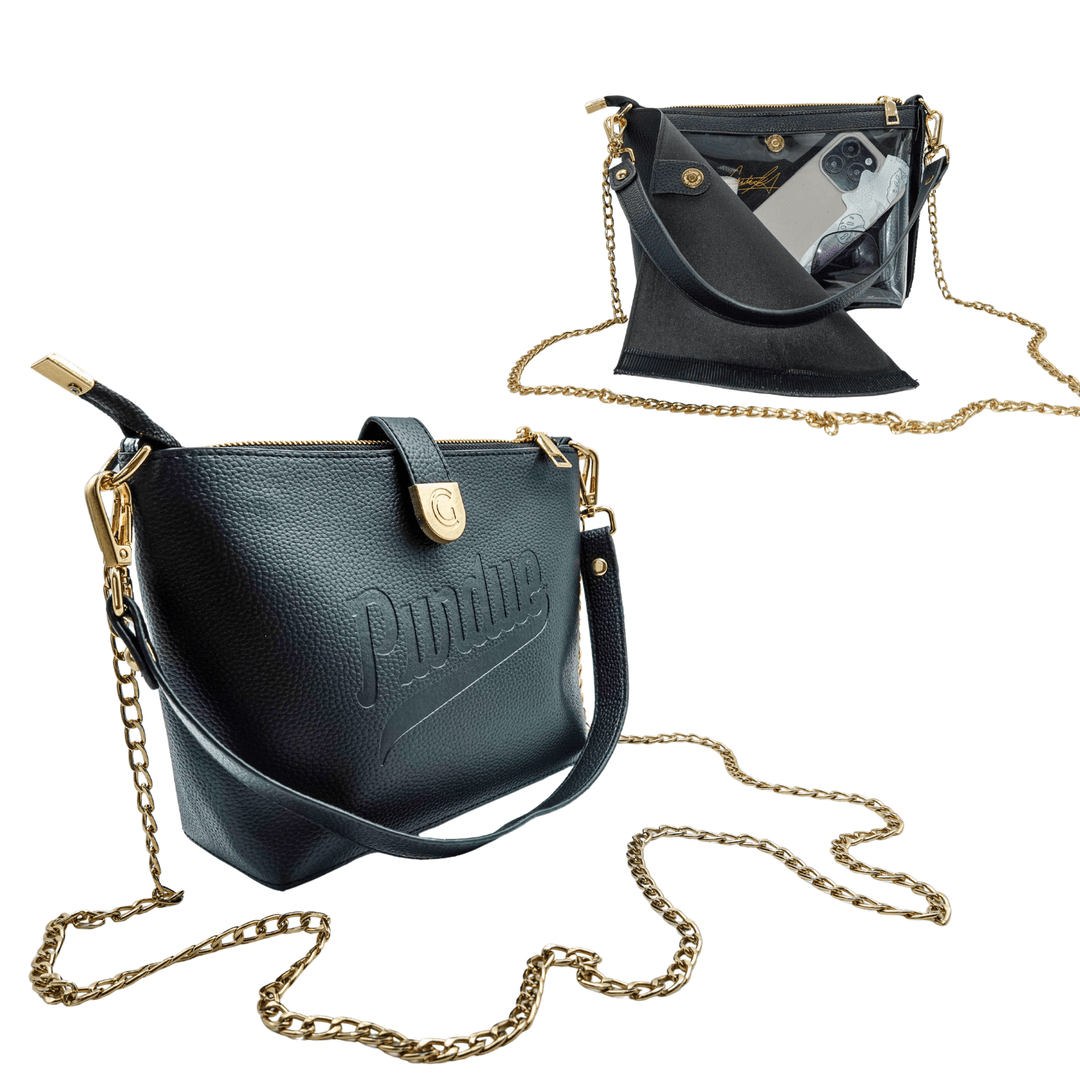 Caitie G Purdue Black Pebble Bag - Something Splendid Co.
