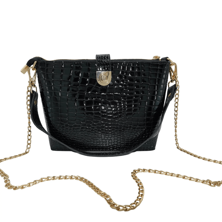 Caitie G Signature Bag - Black Alligator - Something Splendid Co.