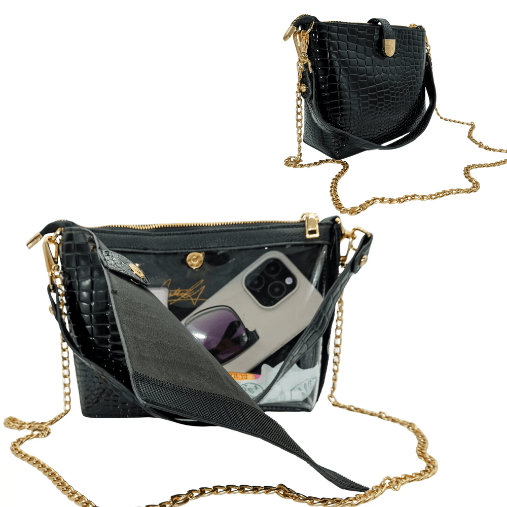Caitie G Signature Bag - Black Alligator - Something Splendid Co.