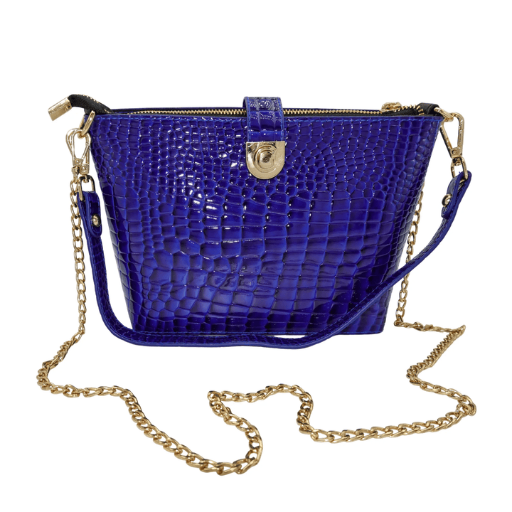 Caitie G Signature Bag - Royal Blue Alligator - Something Splendid Co.
