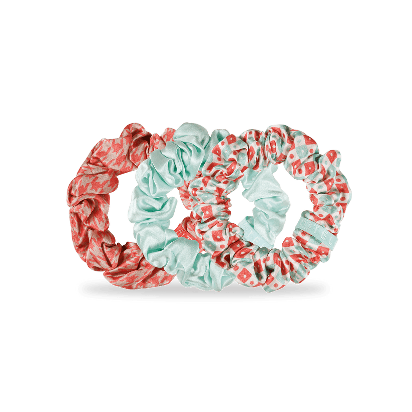 Calming Coral Large Silk Scrunchies - Something Splendid Co.