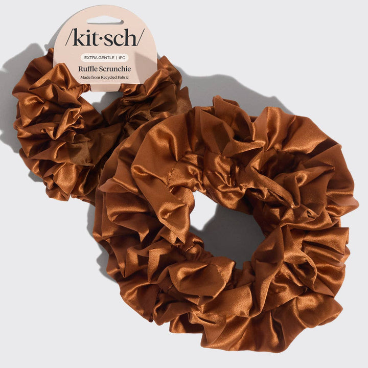 Camel Ruffle Scrunchie - Something Splendid Co.