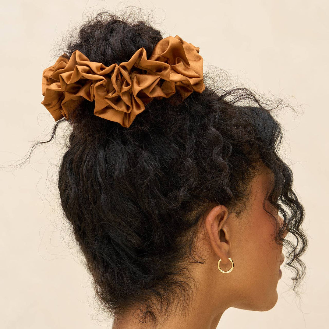 Camel Ruffle Scrunchie - Something Splendid Co.