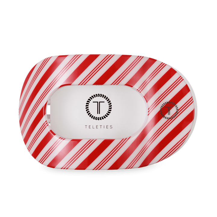 Candy Cane Crush Large Flat Round Hair Clip - Something Splendid Co.