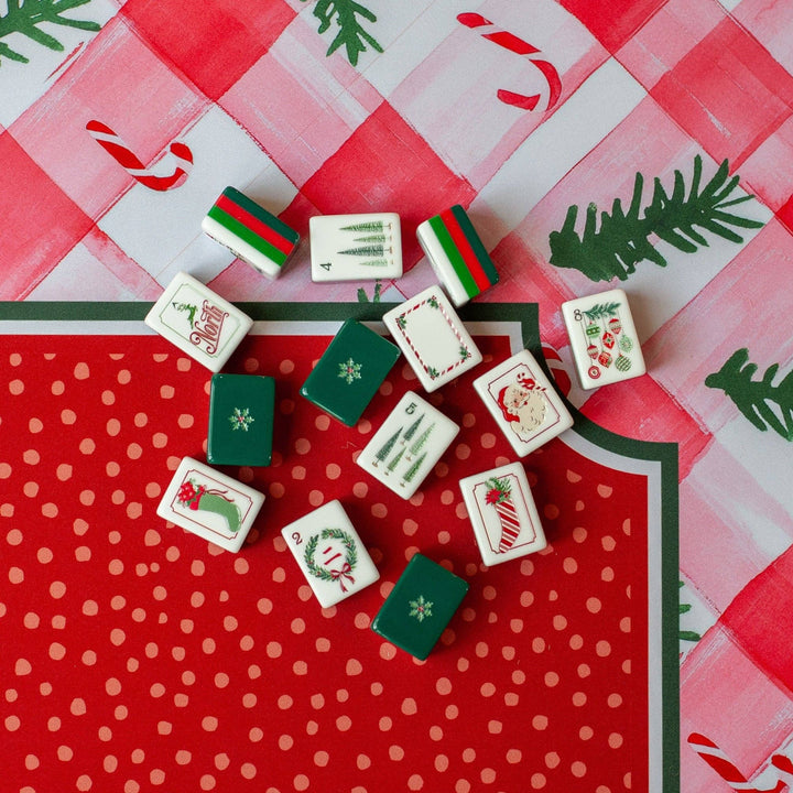 Candy Cane Lane Mahjong Mat - Something Splendid Co.