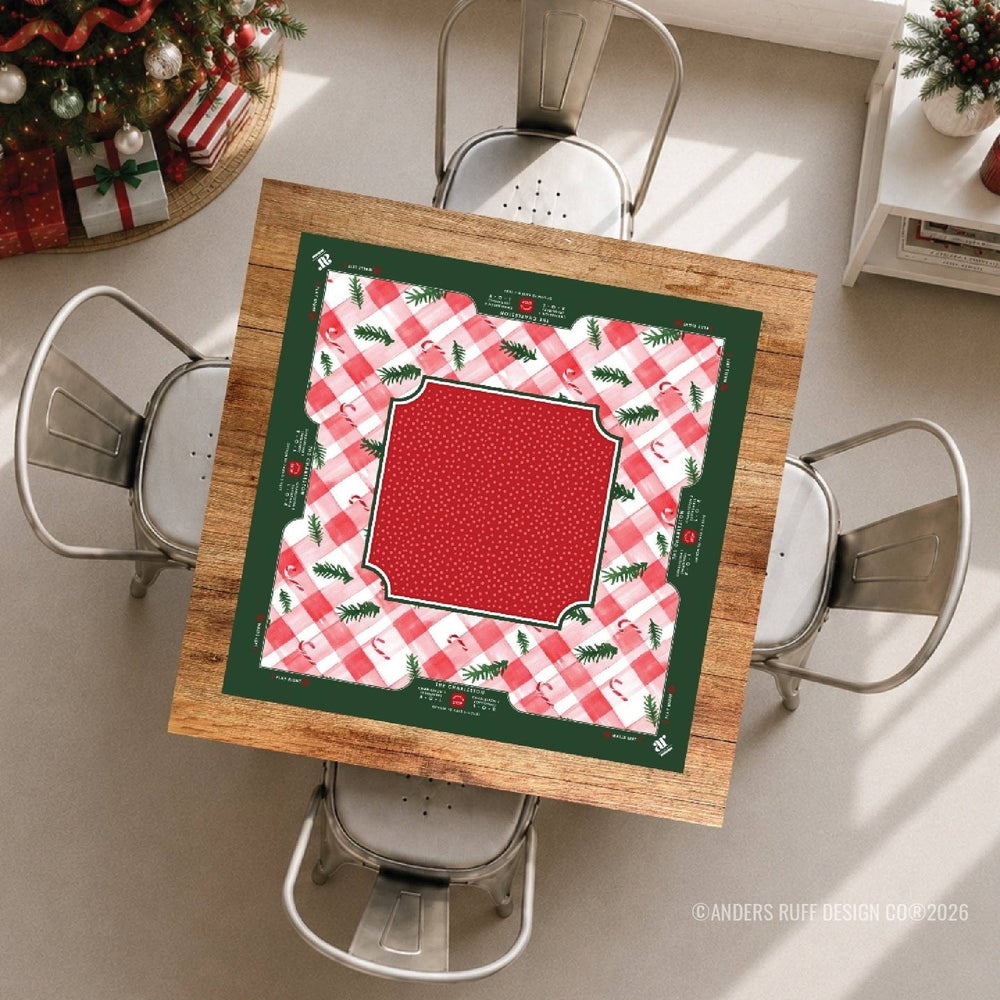 Candy Cane Lane Mahjong Mat - Something Splendid Co.