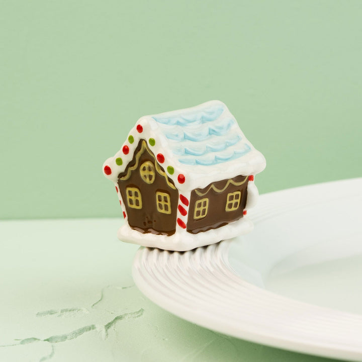 Candyland Lane Mini by Nora Fleming — hand-painted ceramic frosted gingerbread house