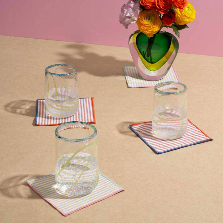 Carnival Stripe Cocktail Napkins | Set of 4 - Something Splendid Co.