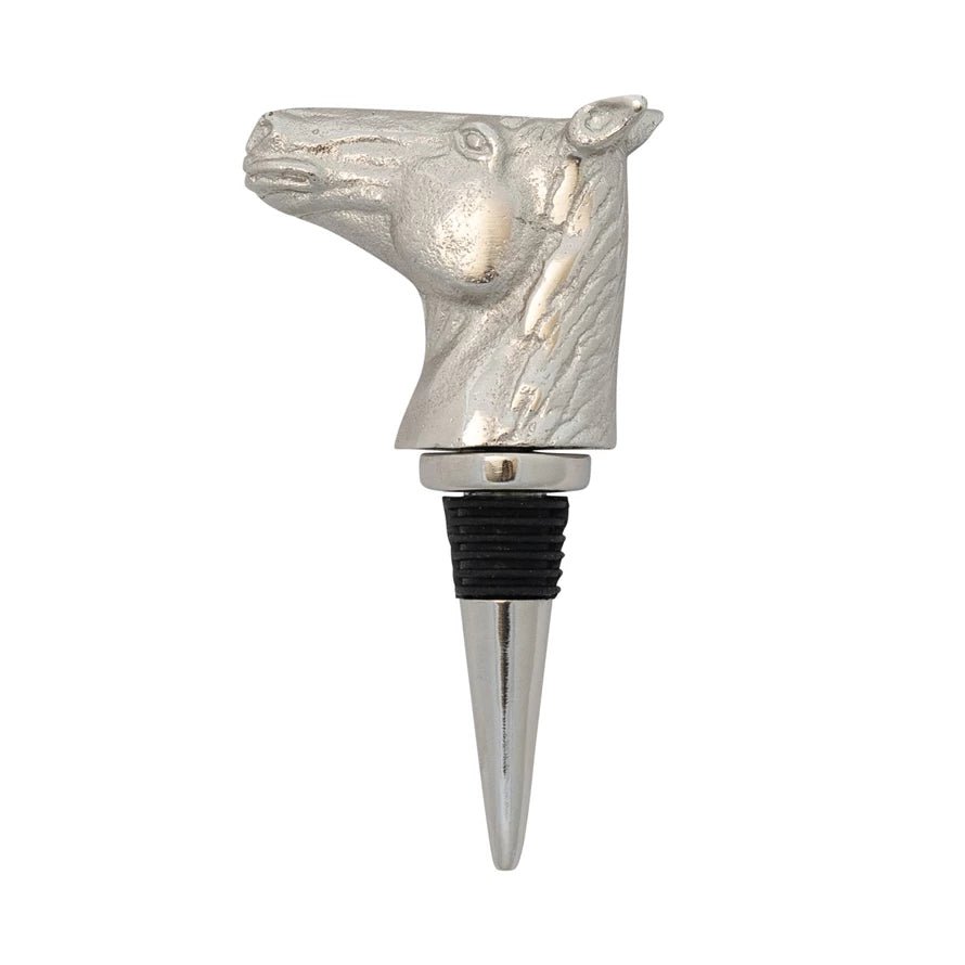 Cast Aluminum Horse Head Bottle Stopper - Something Splendid Co.