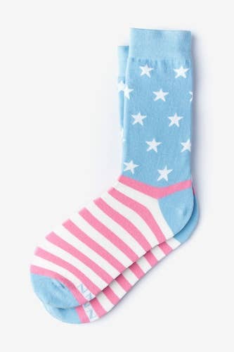 Let Feet-dom Ring American Flag Patriotic Sock - by Alynn