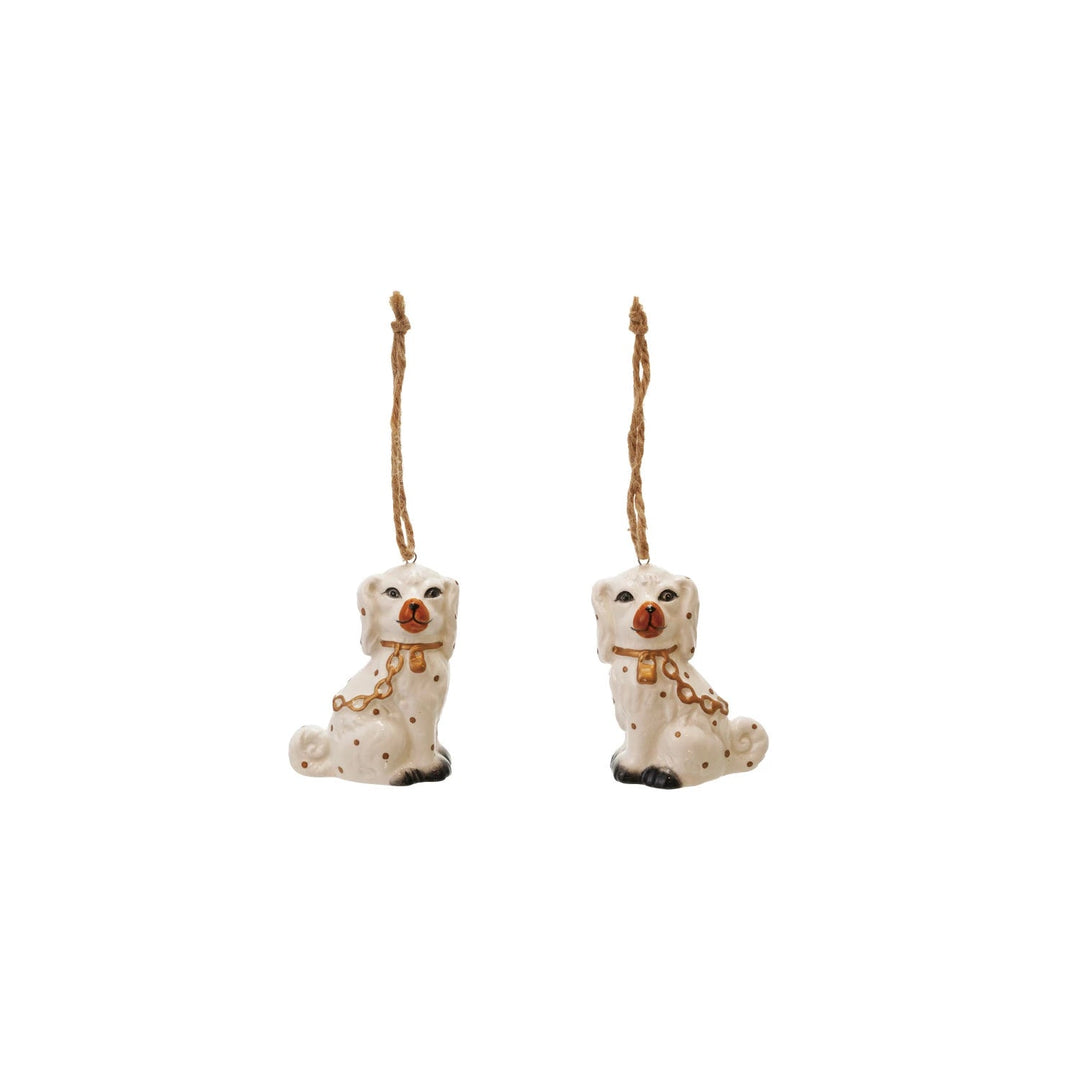 Ceramic Staffordshire Dog Ornaments, 2 Styles - Something Splendid Co.