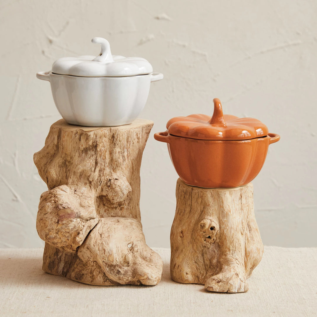 Stoneware Pumpkin Baker with Handles