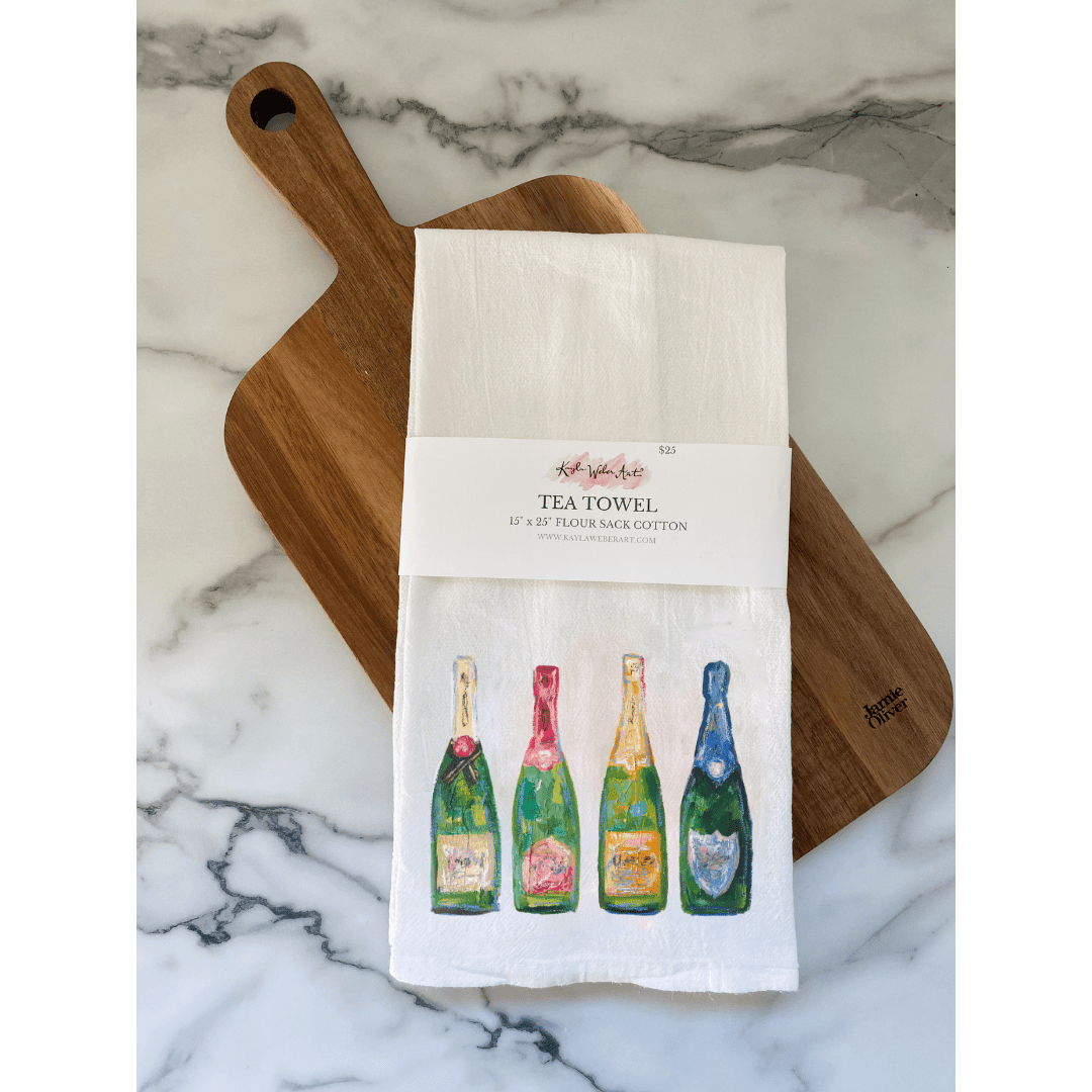 "Champagne Taste, Beer Budget" Tea Towel - Something Splendid Co.