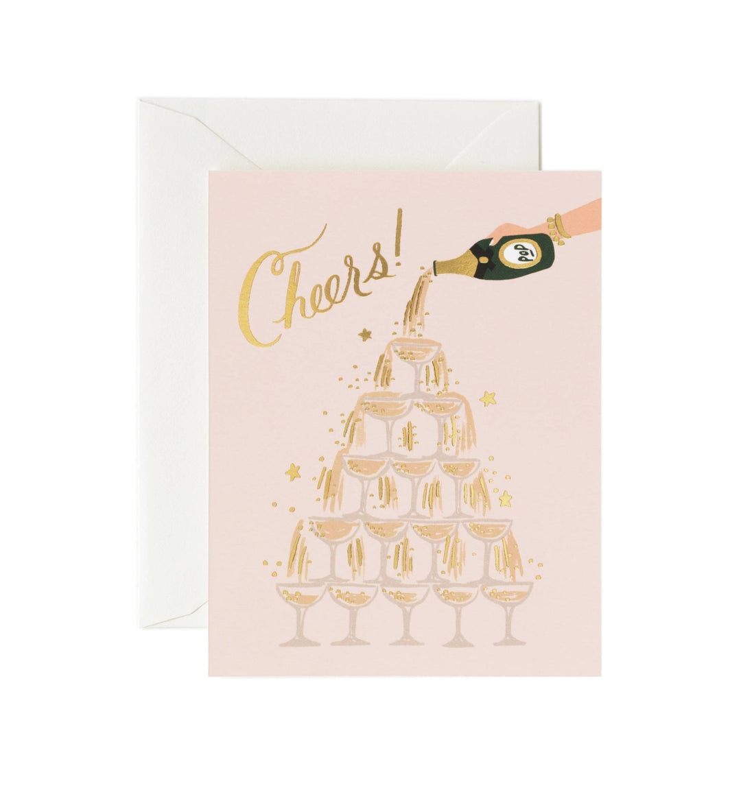 Champagne Tower Cheers Card - Something Splendid Co.