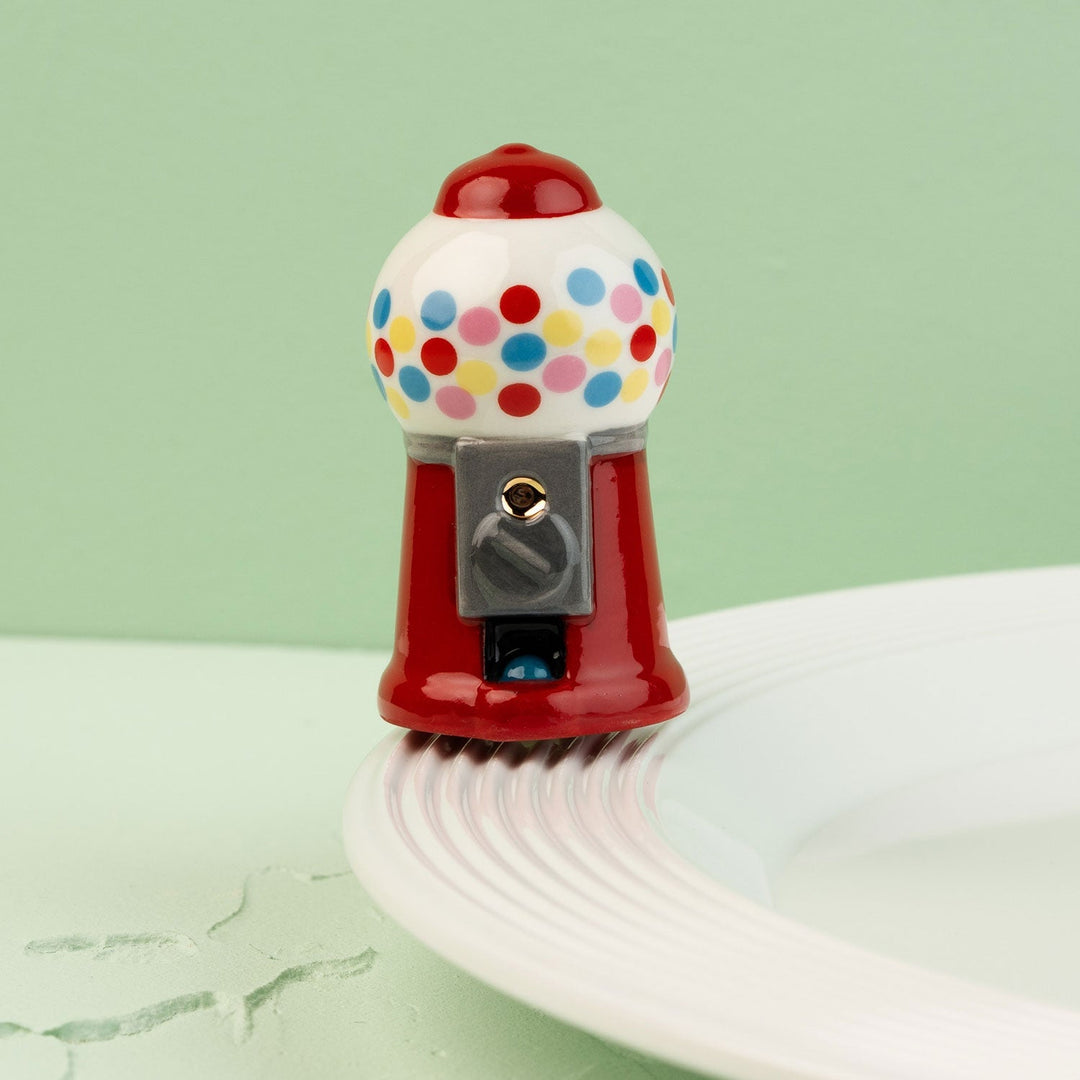 Chews Wisely Mini by Nora Fleming — hand-painted ceramic polka-dot gumball machine