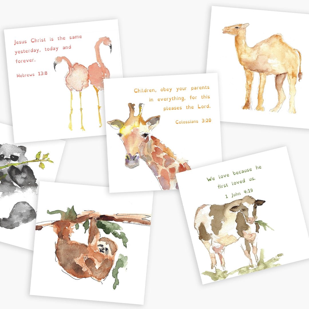 Children's Scripture Cards With Acrylic Stand - Something Splendid Co.