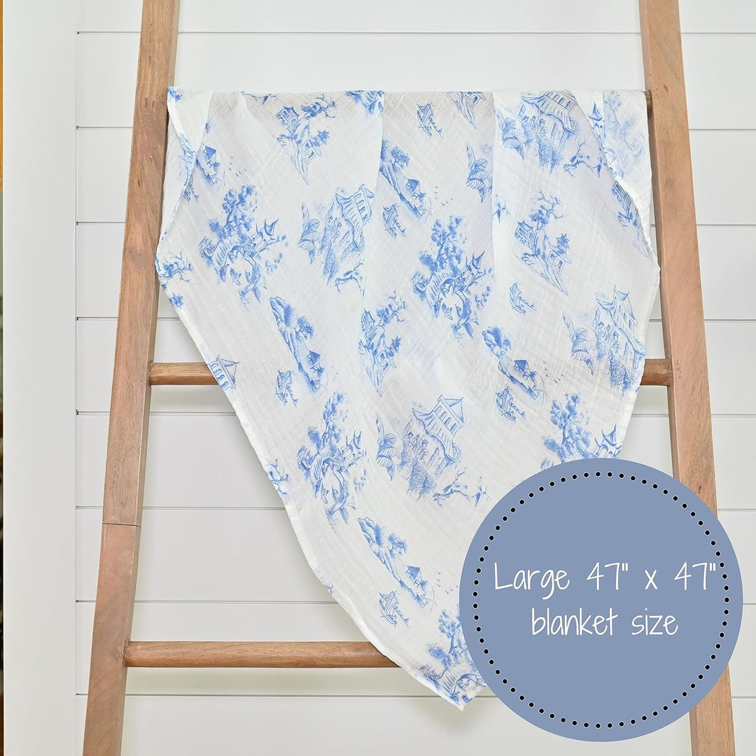 Chinoiserie Baby Swaddle Blanket - Something Splendid Co.