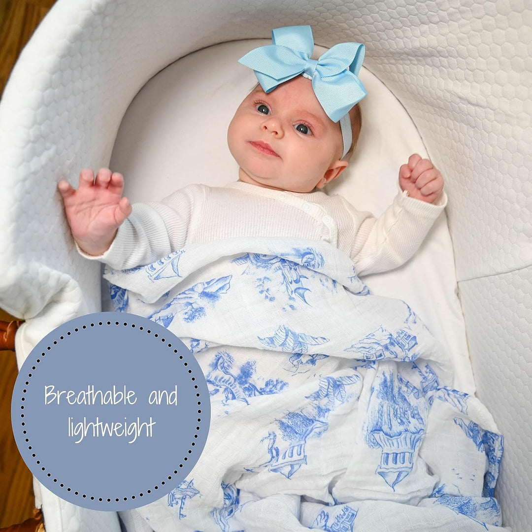 Chinoiserie Baby Swaddle Blanket - Something Splendid Co.