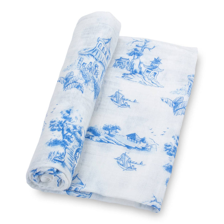 Chinoiserie Baby Swaddle Blanket - Something Splendid Co.